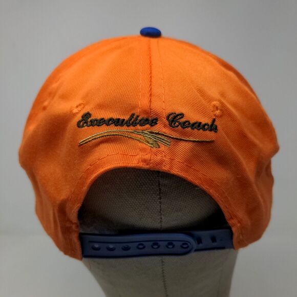 Unbranded Men's Snapback Hat Orange Adjustable Executive Beach Logo Embroidered - Picture 7 of 11